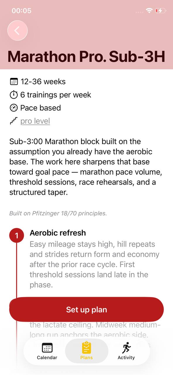 Marathon Pro Sub-3H